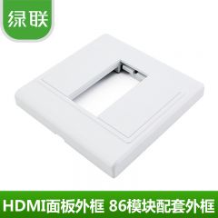 绿联 HDMI面板外框3口 86型模块墙壁插座配套外框20316